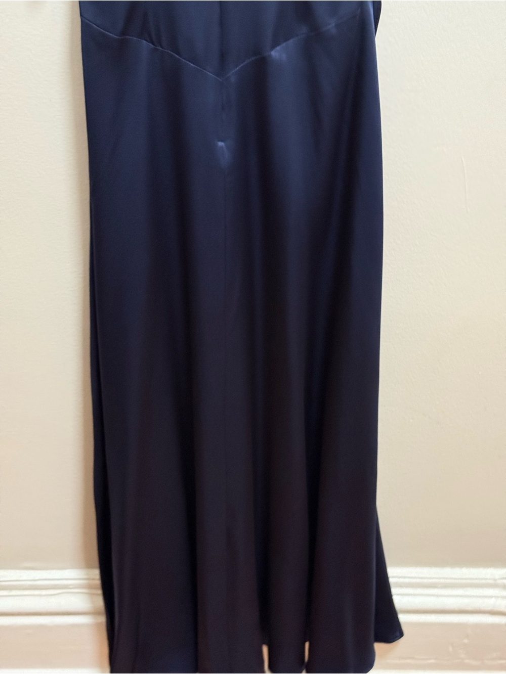 Reformation Katelyn silk halter dress navy blue  maxi formal wedding guest NWT 4 - Picture 11 of 13